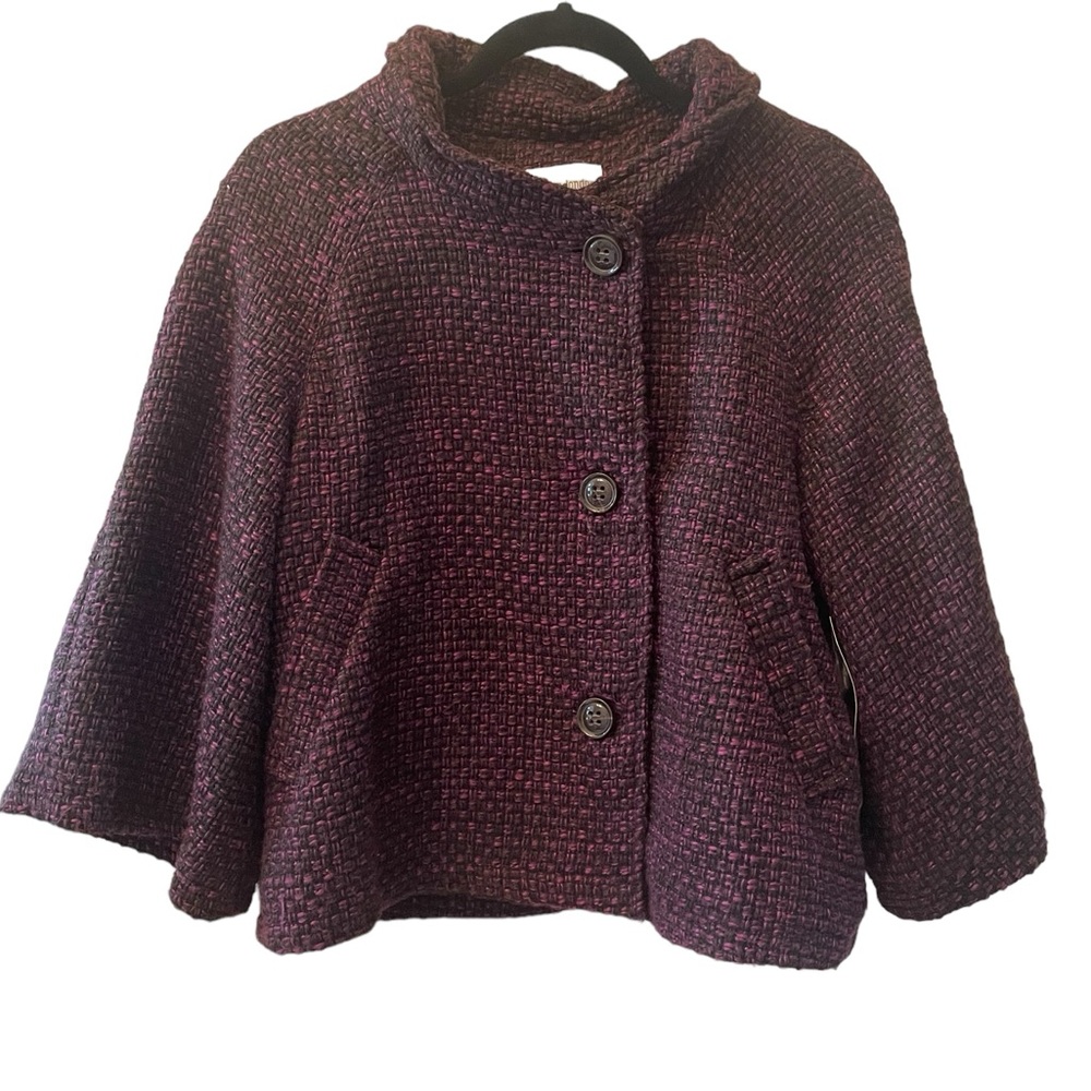 Erin London NWT purple and black cropped blazer size M